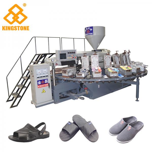 Buy Plastic Shoe Making Production Line , Rotary TPR PVC Shoe Sole slipper Making Machine  at wholesale prices