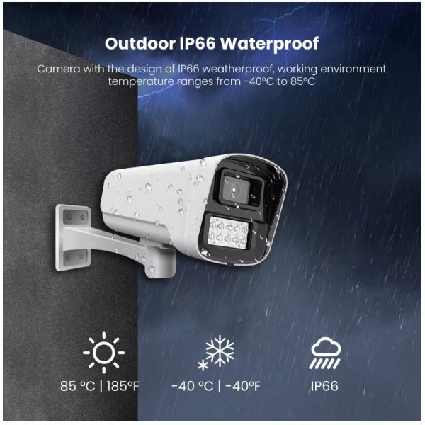 Dual Light Night Vision IP66 Waterproof Security Camera IP 2-way Audio Human detection CCTV POE Network Bullet Camera