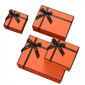 China Cardboard Packaging Box Present Box  Luxury Paper Gift Box With Bow For Garment on sale