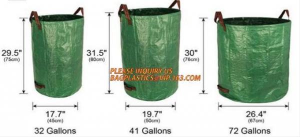 Home Garden Supplies Reusable Gardening Collapsible Garden Leaf Bags,2Pcs/Set Large Capacity 272L Trash Garden Leaf Weed