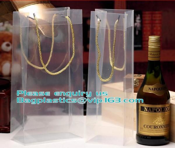Transparent Plastic PP Shopping Handle Bag with Handle,clear white nylon handle PP/ PVC plastic bag for food packaging