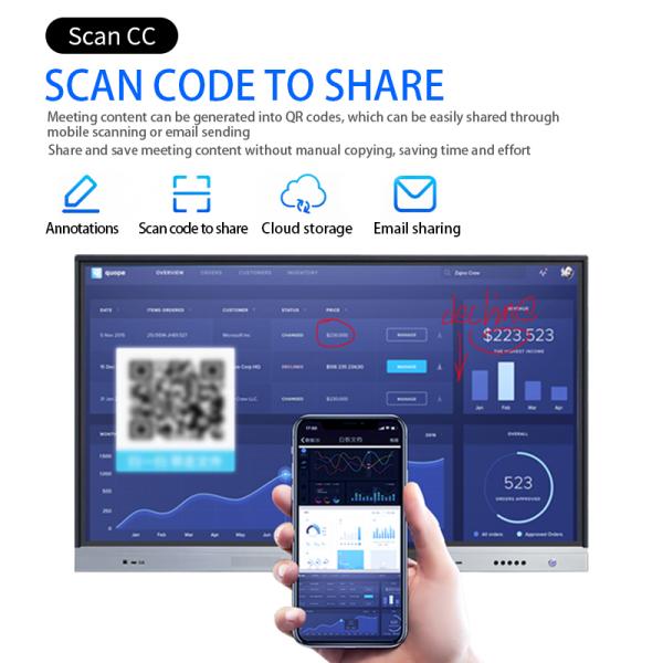 Multi Touch Interactive Whiteboard Panel 75 Inch Smart Whiteboard For Classroom