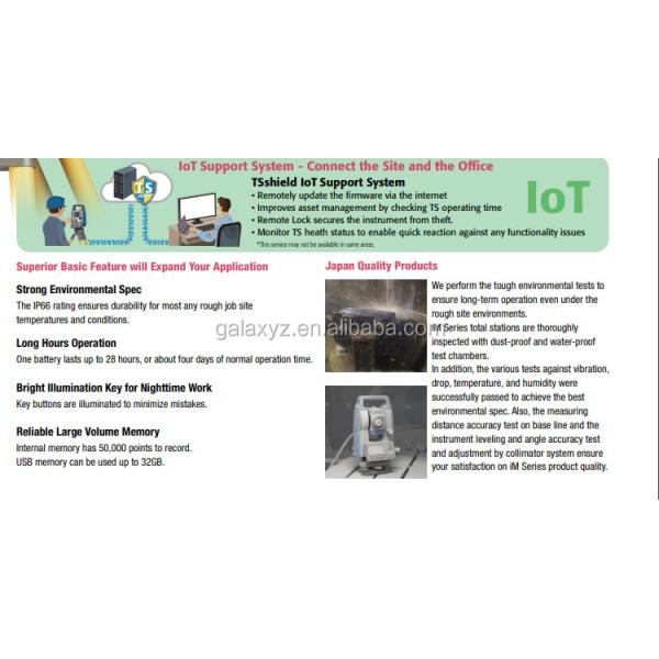 IM100 Serial Sokkia Total Station 1,000 M Non Prism Range Sokkia IM101 1″Angle Accuracy Price