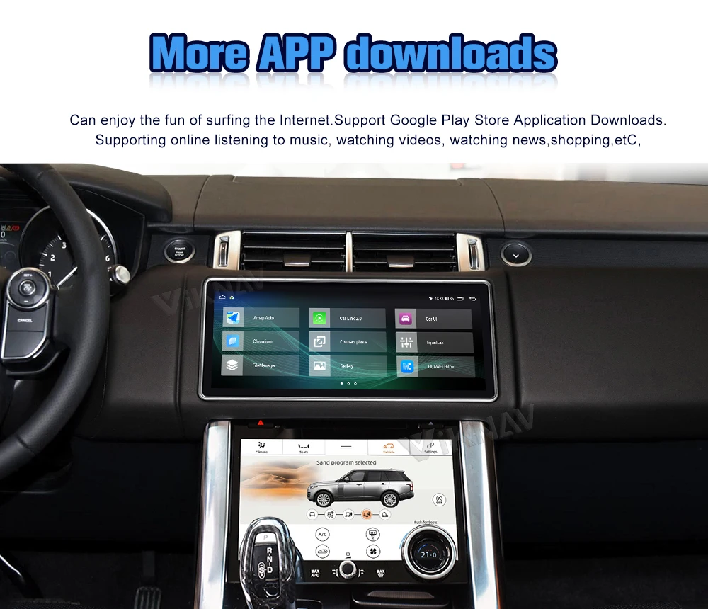 Android Stereo Car Radio For Land Rover Range Rover Sport L494 2013-2017 Touch Screen GPS Navigation Multimedia Player