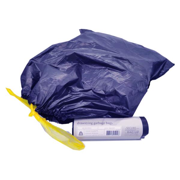 Leakproof Recyclable Reusable Bags Poly Drawstring Trash Bags
