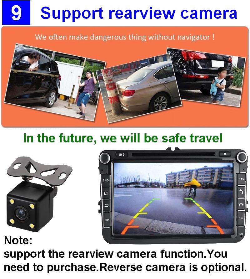 Ouchuangbo 10.1" dvd video player for Volkswagen Santana 2013 with AUX wifi calculator steering wheel control