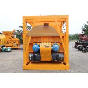 Fixed Stationary Twin Shaft JS2000 Concrete Mixer Environmentally Friendly Long