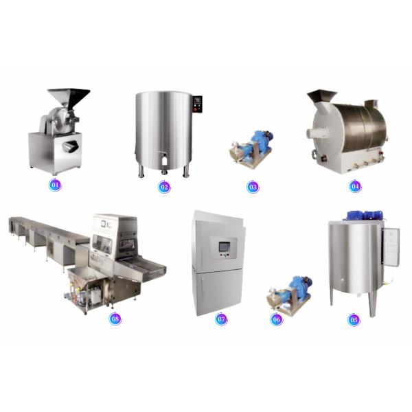 Chocolate Coating Machine Line Chocolate Enrobing Equipment Line Chocolate Fountain Coating Machinery