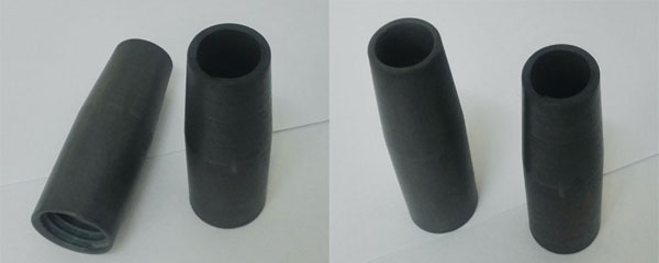 Silicon nitride ceramic nozzle has smooth surface, high hardness and wear resistance