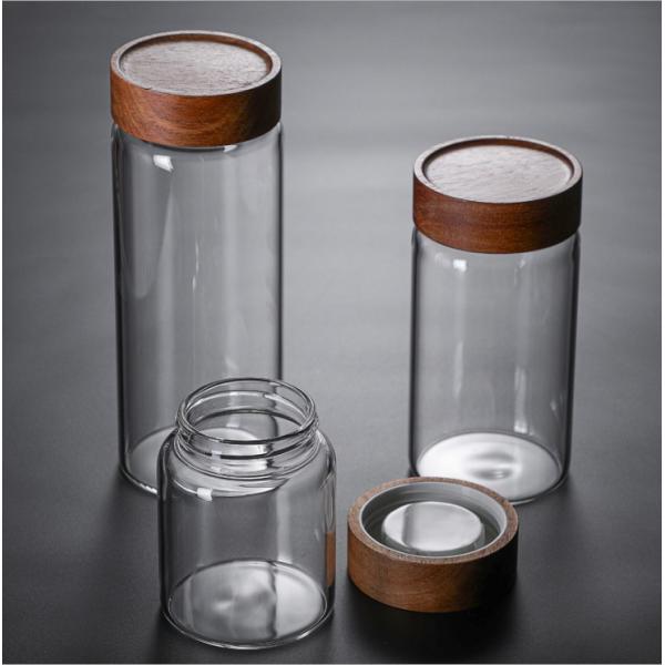 Empty Dustproof Transparent Glass Jars With Lids Eco Friendly 580ml 500pcs