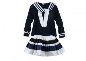 Quality Cotton Woven Technics Little Girl School Dresses With Print Or Embroidery Logo for sale