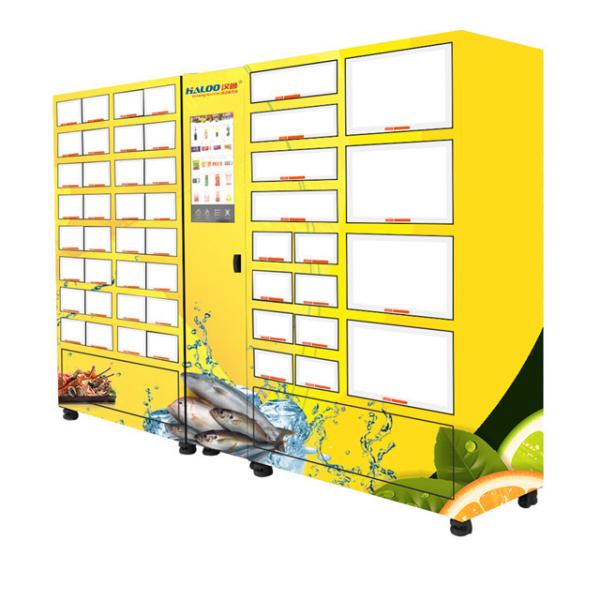 Buy Touchscreen Frozen Seafood Vending Machine , Fishing Bait Box Vending Machine at wholesale prices