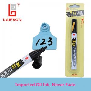 Quality Permanent Black Ear Tag Marker Pen 145mm*16mm UV Resistant For Pig Sheep Cattle for sale