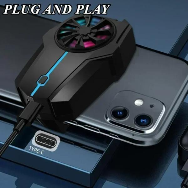 F15 Mobile Phone Cooling Fan Radiator Air-cooled Back Clip Game Cooler
