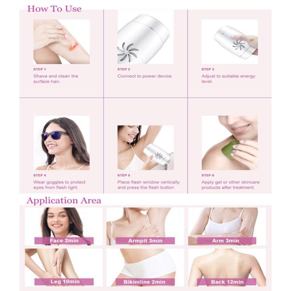 5 Levels HR SR 4.5Cm2 800000 Flash IPL Laser Handset