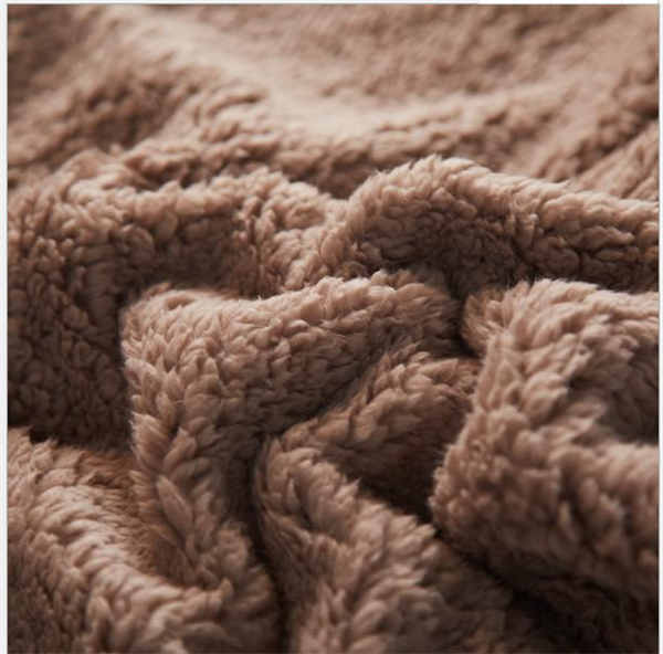 Reversible Fuzzy Velvet Soft Sherpa Blanket , Faux Fur Sherpa Blanket