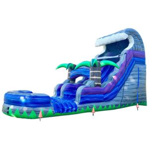 Quality Inflatable Water Slide Kids Bouncer Jumping Castle The Double Lane Dry Ball Backyard for sale