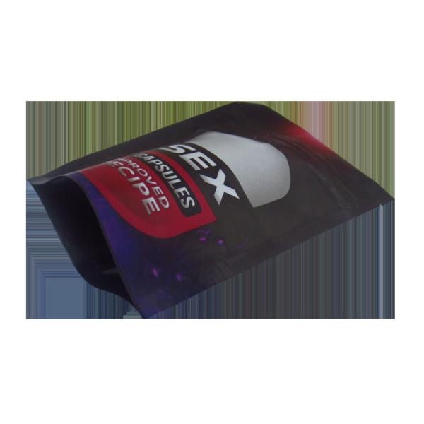 Stand up resealable smell proof foil zipper bags with custom printing