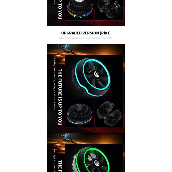 Taifast CPU Cooler Fans Air UFO Colorful 2900rpm 12v Computer Cooling Fan RGB