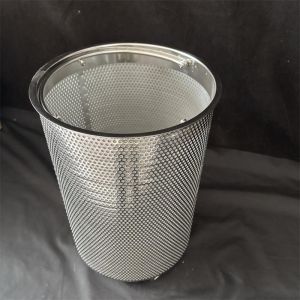China Stainless Steel Cylinder Mesh Screen Filter Tube Woven Wire Mesh Strainer Round Perforated Filter Basket on sale