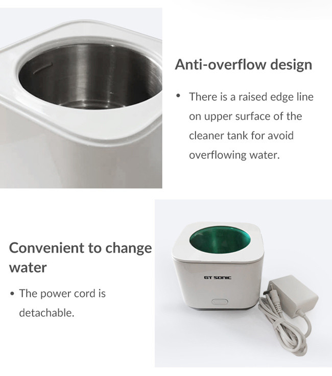 180ML 43kHz Home Ultrasonic Cleaner SUS304 Stainless Steel Tank