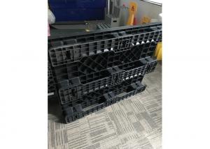 China Black Stackable Plastic Pallets 48x40 HDPE Material Excellent Moisture Resistant on sale
