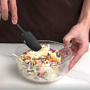 Rubber Spatula, Upgrade Strong Handle With Ergonomic Grip, Heat Resistant Up To 600°F For Nonstick Cookware, Cooking