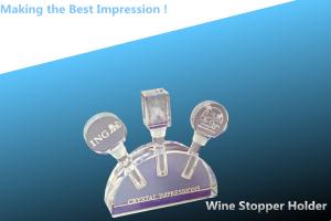 China wine stopper holder/wine stopper/wine stopper rectangle/crystal stopper holder/stopper on sale