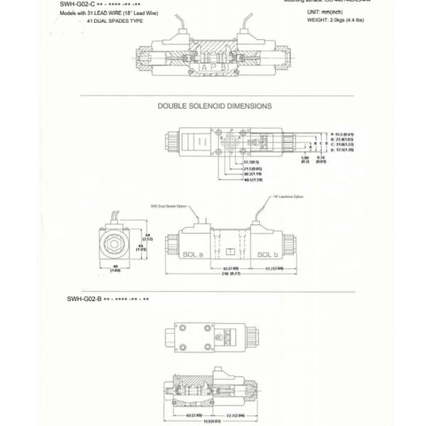 SWH-G02-D24-20 Electromagnetic Directional Valve / Hydraulic Solenoid Valve