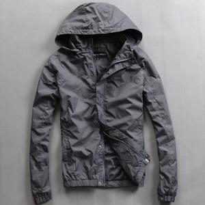 Lightweight Nylon Waterproof Men'S Windbreaker Jacket Black Or Custom Color