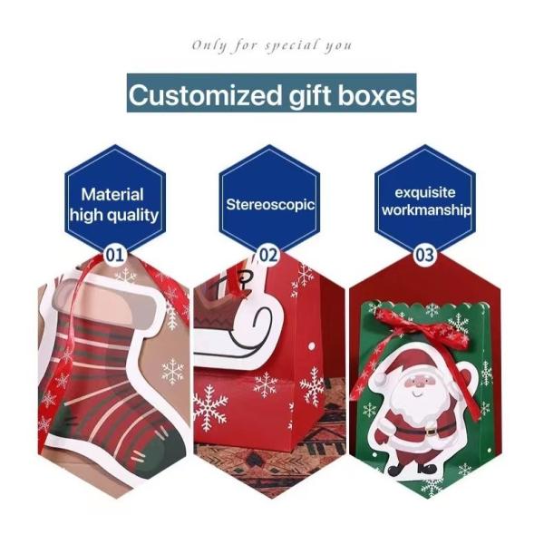 230 Gram/M2 Cookies Candies Christmas Paper Party Bags Eco Friendly