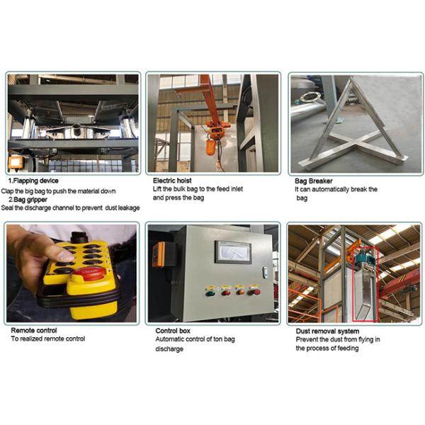 Fully Automated Carbon Steel Big Bag Discharge Station For Bulk Bag Unloaded