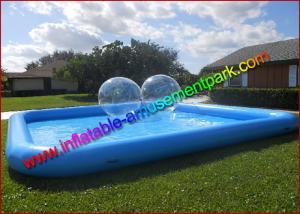 Quality 0.9mm PVC Tarpaulin Inflatable Water Swimming Pool , Blue  Aqua Pool for Outdoor for sale