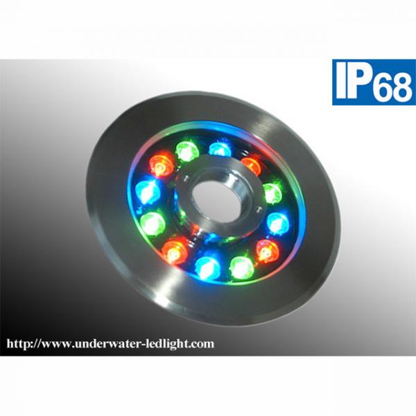 Stainless Steel LED Fountain Pool Light , IP68 Ring DMX LED Underwater Light