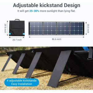 200W Foldable Camping Solar Panels Monocrystalline 20V With Kickstand