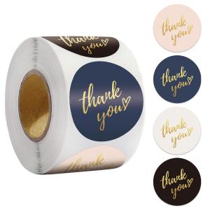Quality Small Business Thank You Stickers Round Adhesive Gloss Matte Vinyl for sale