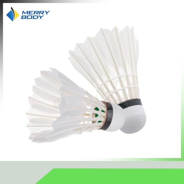 Durable Badminton Training Shuttlecock 2 Layer Eco Friendly Goose Feather Shuttlecock