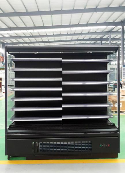 Buy Fan Cooling Vegetables Open Display Fridge With Plug - In Embraco Compressor at wholesale prices