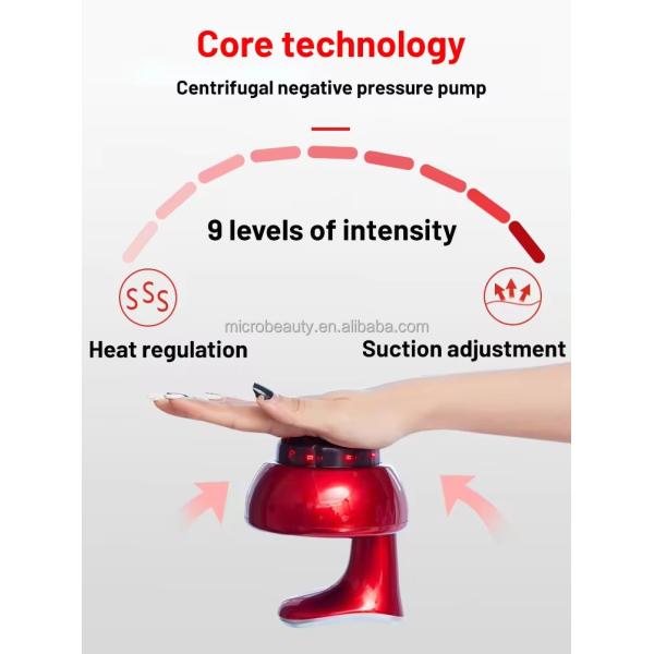 Vacuum Cellulite Cupping Machine Electric Guasha Scraping Tool With Red Light Therapy