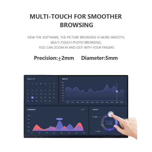 55"-86''Customized Smart Interactive Whiteboard , Business Touch Screen Smart Board