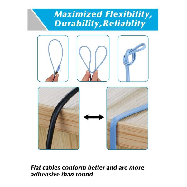 Flat Ultra Slim Cat6 Patch Cables Multipurpose With RJ45 8P8C