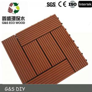 Quality 300 X 300 Wpc Decorative Wall Panels Wooden Floor Redrose Diy Interlocking Deck Tiles for sale