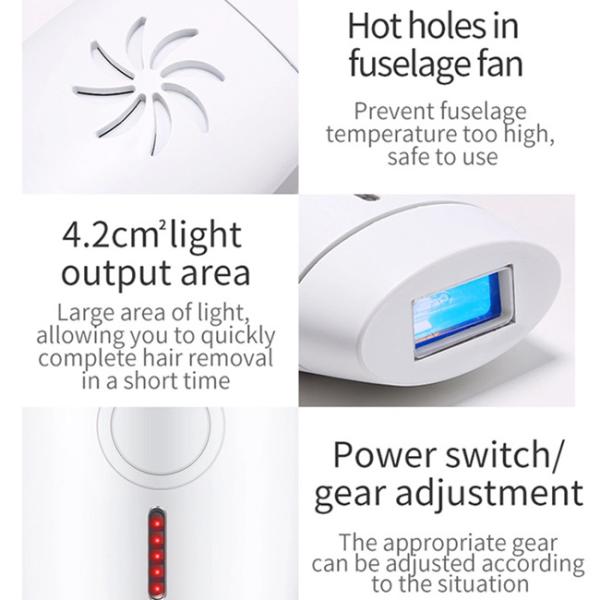 5 Levels HR SR 4.5Cm2 800000 Flash IPL Laser Handset