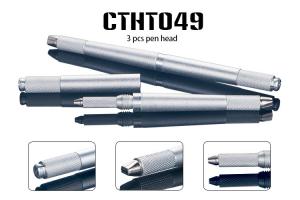 China 3 Heads Metal 3D Manual Tattoo Pen 7 9 11 12 14 17 18 U 21 Pin Blade on sale