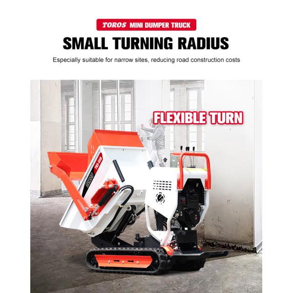 Integrated One Piece Self Loading Mini Dumper Crawler For Earthwork
