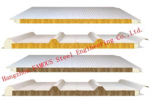 China Recycled Rockwool 100mm 1150mm Sandwich Wall Panels on sale
