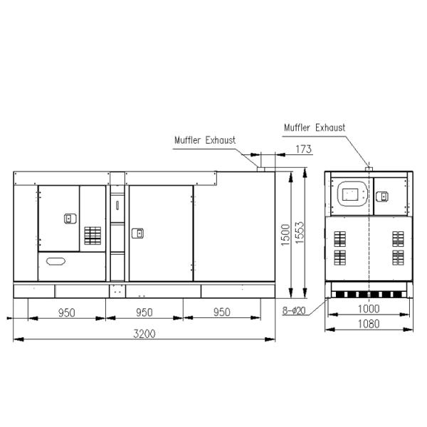 Deutz Engine BF6M1013EC 182kVA Silent Diesel Generator Set