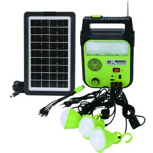 China Portable Led Lighting With Fm Radio Features  Solar Lighting System For Indoor on sale