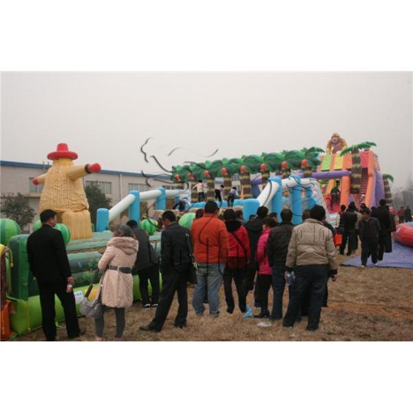 long exciting Inflatable obstacle course for adults