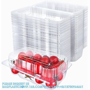 Wholesale Transparent Fresh Strawberry Packaging Container Supermarket Food